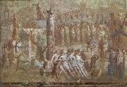 unknow artist Wall painting from Pompeii showing the story of the Trojan Horse Germany oil painting artist